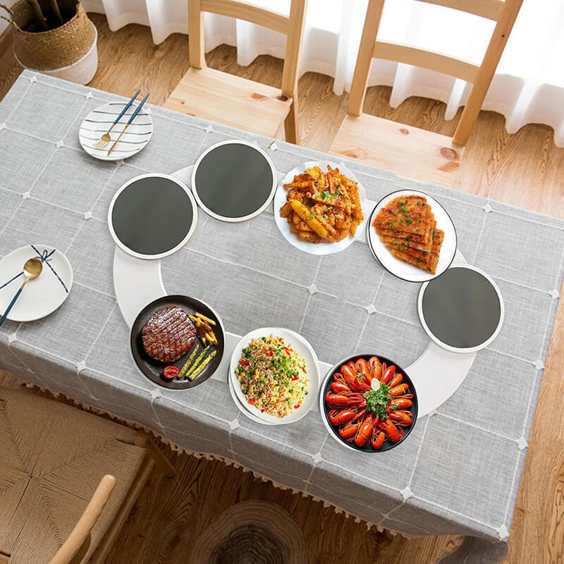 Kitchen Countertop Turntable 360° Degree Rotation Versatile Heat Resistant for Rectangular Table
